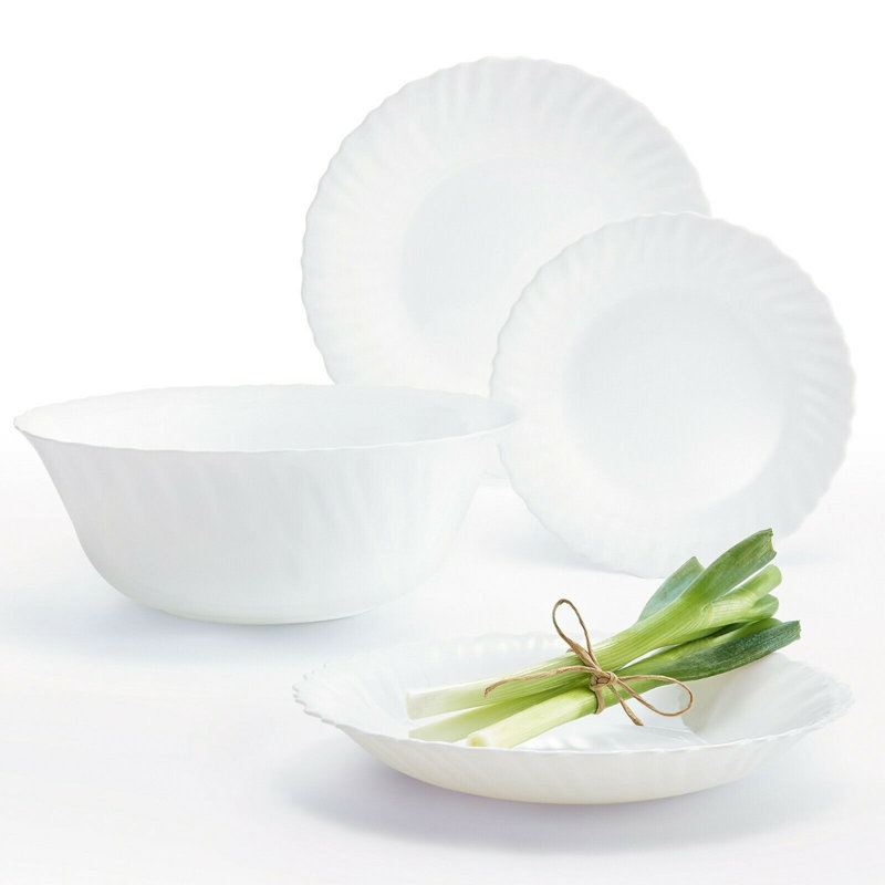 Luminarc Tempered Glass Dinnerware Set of 19 & Reviews Wayfair.co.uk